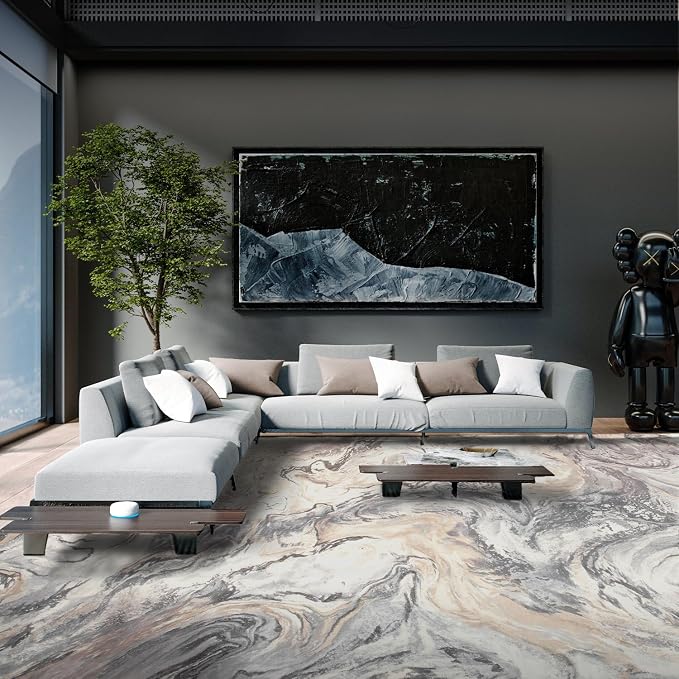 4x6 Washable Area Rugs for Living Room, Stain Resistant Carpet for Dining Room - Image 4