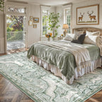 Lahome Boho Animal 6x9 Washable Living Room Area Rugs, Botanical Large Boho Non - Image 2