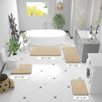 OLANLY Bathroom Rugs 59x24, Extra Soft Absorbent Chenille Bath Rugs, Rubber - Image 2