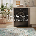 GENIMO 3x5 Area Rugs for Living Room, Machine Washable Non Slip Vintage Rugs - Image 5