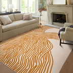 YIHOUSE Orange Rug for Living Room, 5×7 Modern Abstract Area Rug, Geometric - Image 7