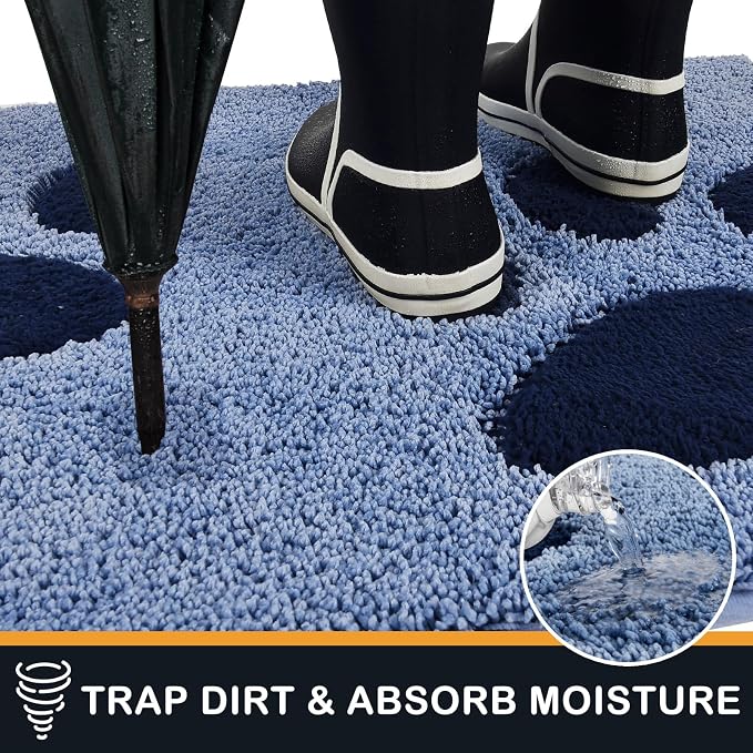 PURRUGS Dirt Trapping Door mat 20" x 31.5", Non-Skid/Slip Machine Washable - Image 3
