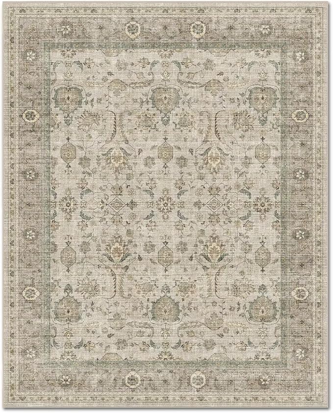Washable 4x6 Rugs for Living Room, Boho Non-Slip Vintage Distress Small Rugs - Image 8