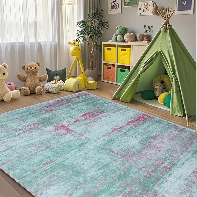 5x7 Abstract Area Rugs for Living Room, Modern Washable Indoor Rug for Bedroom - Image 8