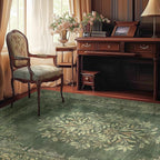 jinchan Green Floral 5x7 Area Rugs - Image 3