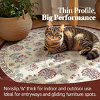 jinchan Elora 8ft Floral Round Rug - Image 5