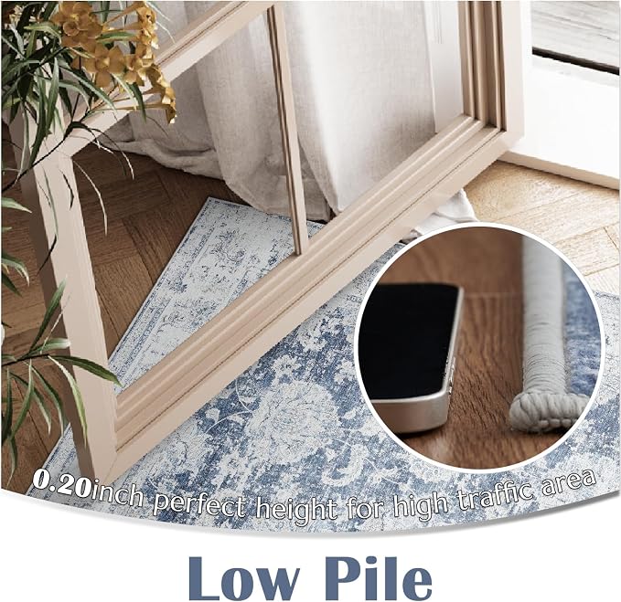 jinchan Fiora Washable Area Rug 8x10 - Image 4