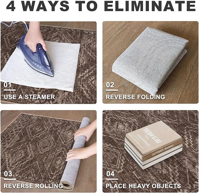KILOCOCO Boho Entryway Rug 2x3 Printed Small Area Rug Indoor Door Mat Machine - Image 8