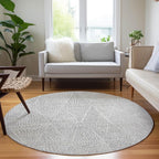 Addison Rugs Chantille ACN591 Silver 8' x 8' Indoor Outdoor Round Rug, Easy - Image 2