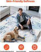 VEVOR 5 x 7 ft Area Rug Large Washable Rug Non-Slip and Tear-Resistant Soft - Image 7