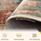 Washable Area Rugs 6ft Non-Slip Modern Abstract Soft - Image 5