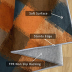 Checkered Geometric Rug, Washable 3x5 Rug - Image 5