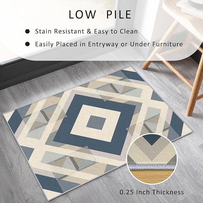 Geometric Rug, Washable 3x4 Rug - Image 4