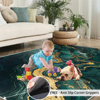 5x6 Abstract Marble Rugs for Office - Image 5