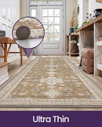 DEXI Hallway Runner Rug 3x10, Distressed Non Slip Runners Carpet, Boho Vintage - Image 3