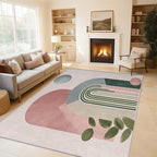 Mid Century Modern Rugs for Home Decor, 7x9 ft, Boho Abstract Geometry Area by Unknown