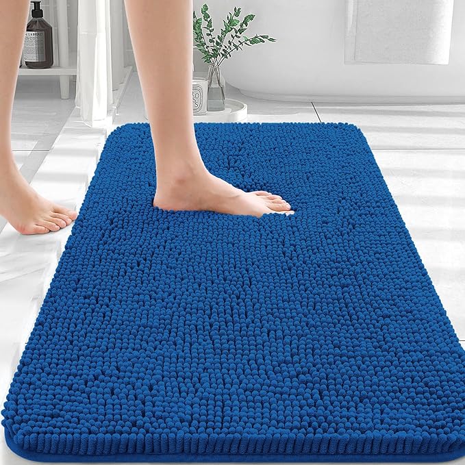 OLANLY Bathroom Rugs 30x20, Extra Soft Absorbent Chenille Bath Rugs, Rubber - Image 2