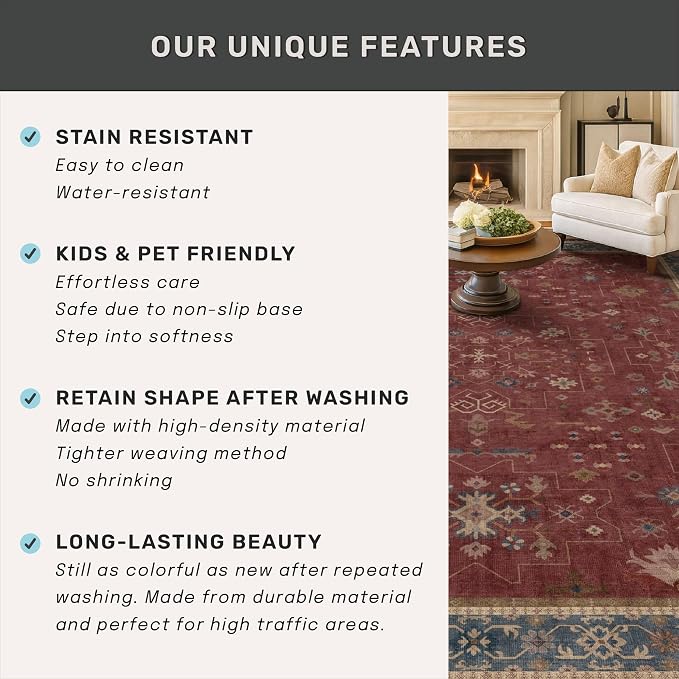 6x8 Dining Room Rugs for Under Table - Image 7