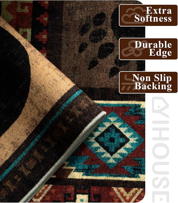 Rustic Cabin Runner Rug 2x8 Indoor Door Mat - Image 5