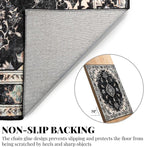 MUJOO Hallway Runner Rug 2'x8' Black, Long Boho Rug Runners Washable Non Slip - Image 4