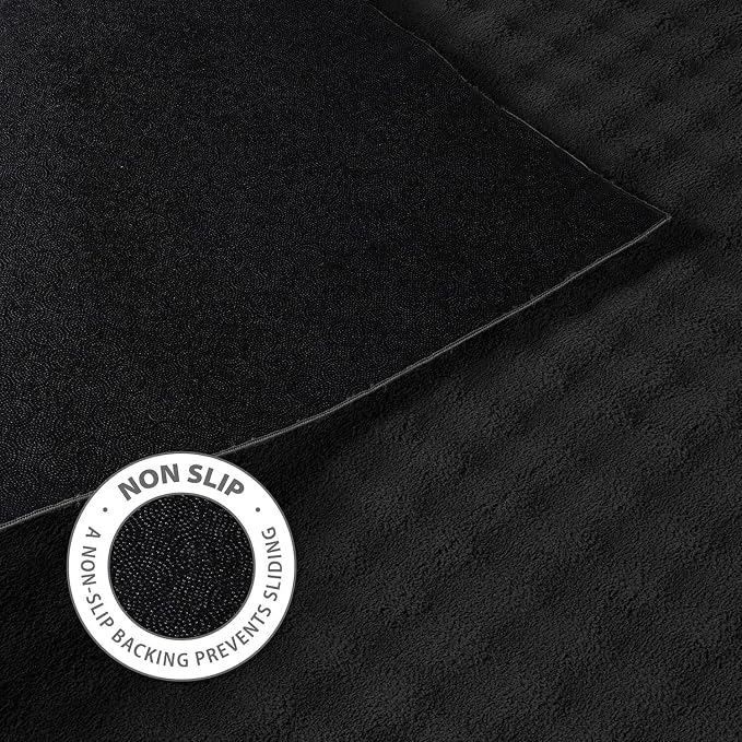 CAMILSON Modern Black Non Slip Door Mat Rug 2x3 Ultra Soft High Pile Entryway - Image 6