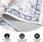 Area Rug for Living Room, 6x9 Machine Washable Non Slip Large Faux Wool Throw - Image 4