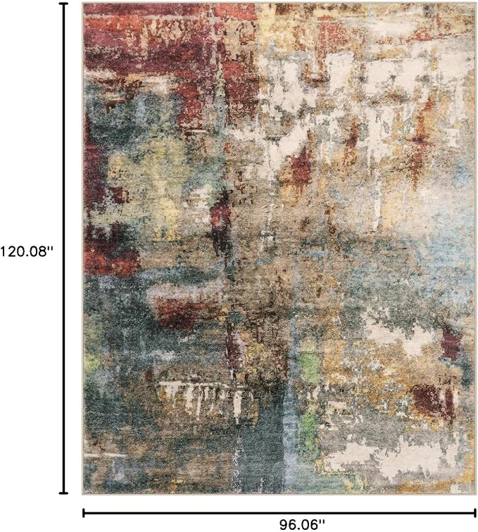 Lahome Modern Abstract Living Room Rug 8x10, Washable 8x10 Area Rugs - Image 2