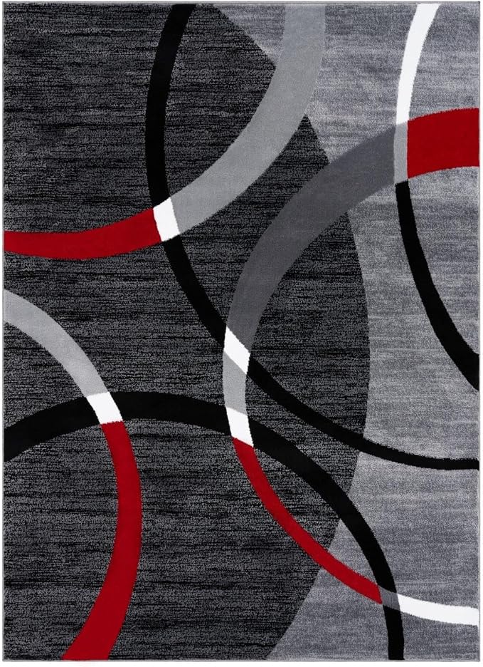 Persian-Rugs Luxe Weavers Victoria Collection 3895 Gray 7 ft x 10 ft Modern - Image 3