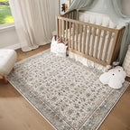 Washable 4x6 Rugs for Living Room, Boho Non-Slip Vintage Distress Small Rugs - Image 3