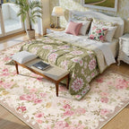 Lahome Floral Washable Rugs 9x12, Large Area Rugs 9x12 Living Room, Soft - Image 4
