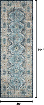 Loloi Skye Collection SKY-03 Denim/Natural 2'-6" x 12'-0" Runner Rug - Image 2