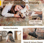 Washable Area Rugs 8ft Non-Slip Modern Abstract Soft - Image 5
