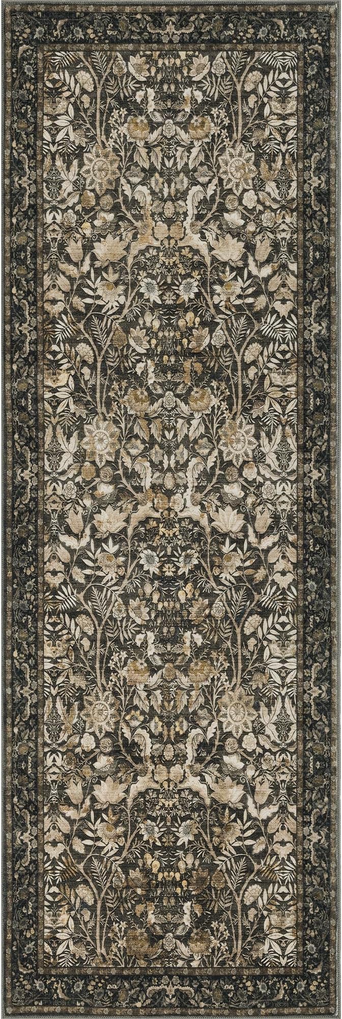 Washable Runner Rug 2x6: Vintage Boho Floral Carpet Runners - Image 8