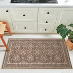 WITSHOCK Washable 2x4 Entryway Area Rug, Soft Non-Slip Rugs Vintage Flower - Image 6