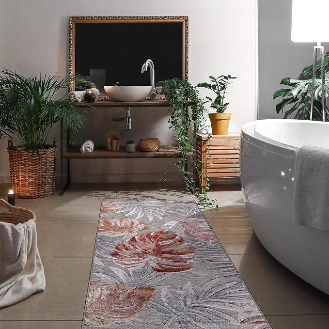 CAMILSON Runner Outdoor Rugs Oriental Retro Traditional Floral Medallion Area - Image 5