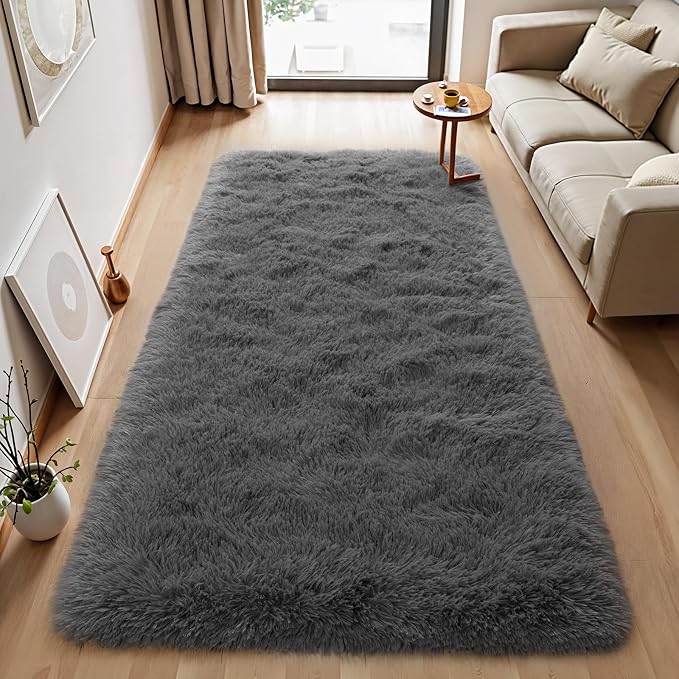 Zentavio Runner Rugs for Hallway 2x6 Shag Soft Bedroom Bedside Rugs Non Slip - Image 6