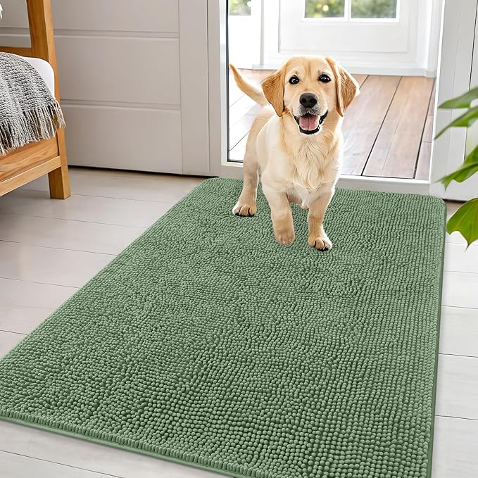 OLANLY Dog Door Mat for Muddy Paws 44x32, Absorbs Moisture and Dirt, Absorbent by OLANLY