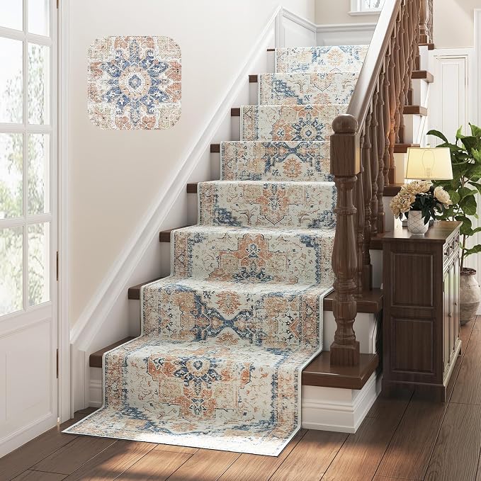 jinchan Runner Rug 3x10 Vintage Hallway Rug Kitchen Washable Runner Retro Floor - Image 8