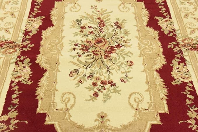 Unique Loom Versailles Collection Traditional Classic Floral Motif Area Rug - Image 7