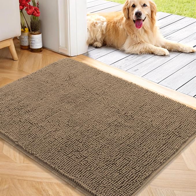 OLANLY Dog Door Mat for Muddy Paws 40x32, Absorbs Moisture and Dirt, Absorbent by OLANLY