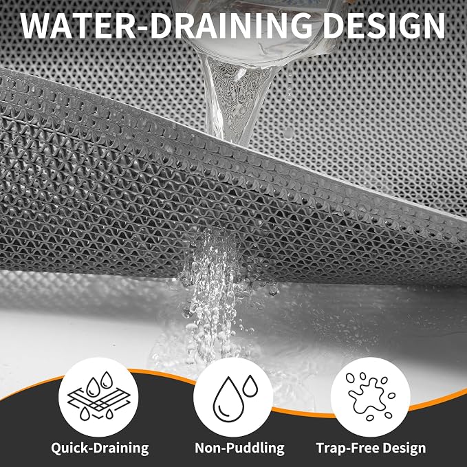 Front Door Mat 24''x71'', Drainage Heavy Duty Dirt Trapping Non-Slip Doormats - Image 3