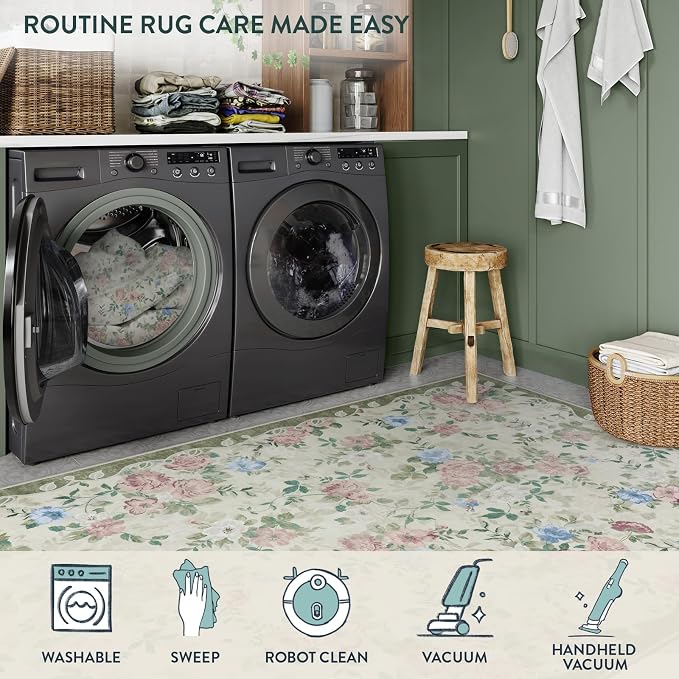 Lahome Vintage Floral Area Rugs 8x10, Large Rugs - Image 8