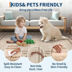 Geometric Bordered Washable 5x7 Area Rugs - Image 9