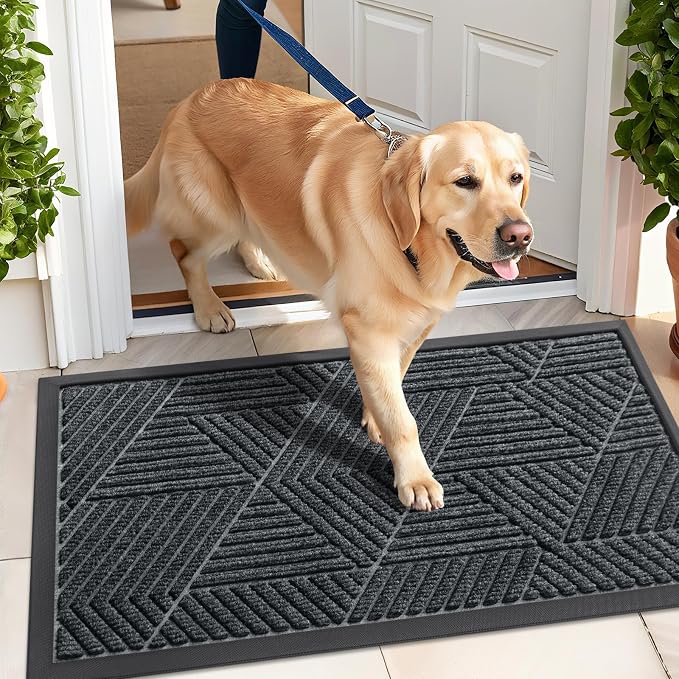 Kitinjoy Front Door Mat Outside Entrance, Sturdy Natural Dirt Trapper, Heavy - Image 7