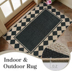 Moynesa Easy Jute Outdoor Rug 5x7 Area Rugs, Washable Checkered Rugs - Image 9