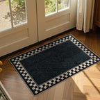 OJIA Easy Jute Kitchen Rug, 2x3 Black Indoor Door Mat Checkered Washable Area - Image 7