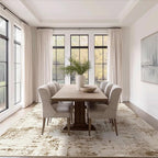 FMFUNCTEX 9x12 Washable Abstract Area Rug Brown Beige Neutral Modern Large Non - Image 3