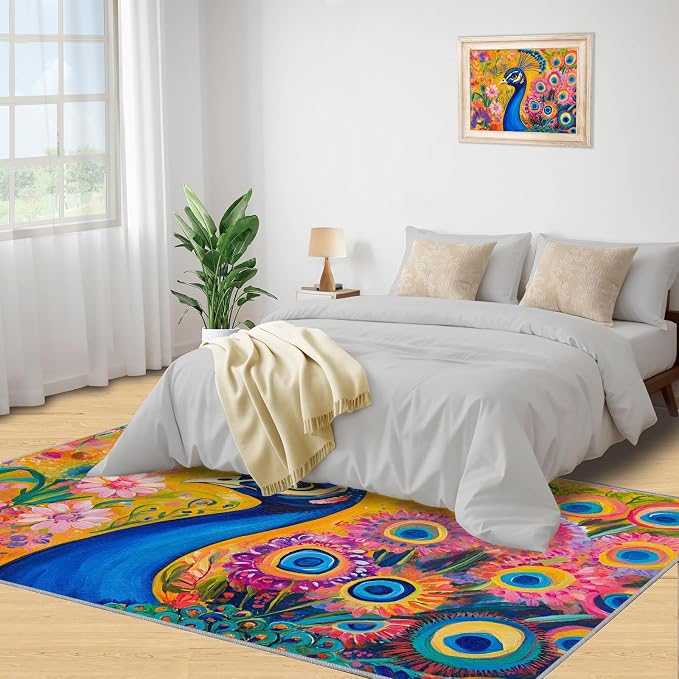 Peacock Rugs for Living Room - Image 4
