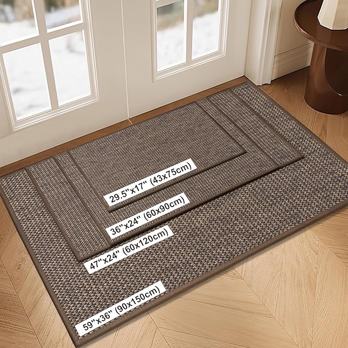 LEKEEPGO Door Mat 17"x29", Non Slip Door Mat Indoor Entrance, Rubber Backing - Image 2