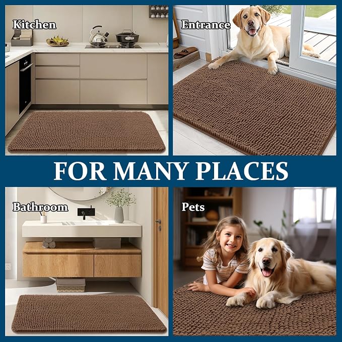 OLANLY Dog Door Mat for Muddy Paws 36x24, Absorbs Moisture and Dirt, Absorbent - Image 8